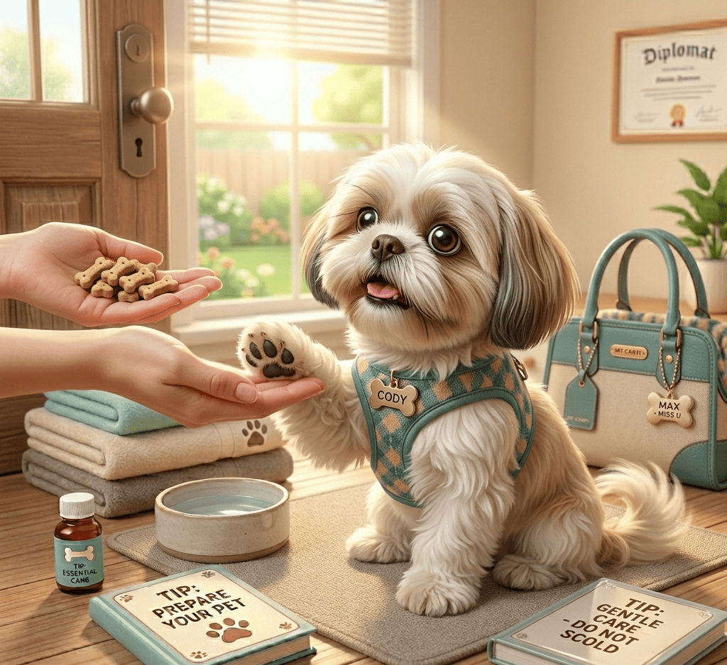 Training Cody, The Shih Tzu to Shake Hands (1)