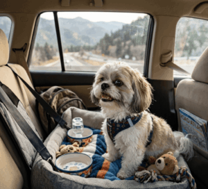 Tip# A special dog seat with belt and harness (1)