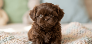 Cute chocolate Shih Tzu puppy (1)