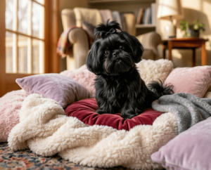What is fluffier - The bed or the Shih Tzu (1)