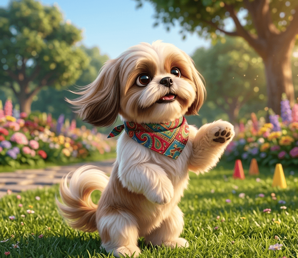 Cute Shih Tzu Doing Tricks (1)