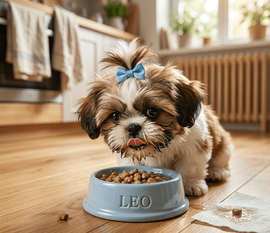 Shih Tzu Puppy’s First Meal (1)