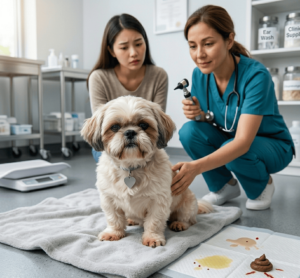Presence of blood in vomit, urine, and stool (1)