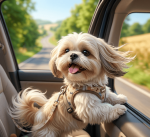 Shih tzu car ride (1)