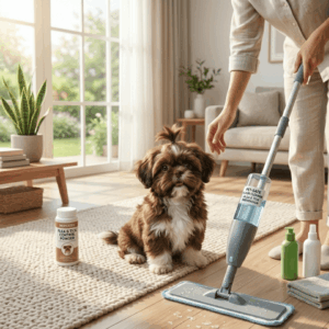 Floor cleaning - Ways to keep fleas away from your Shih Tzu (1)