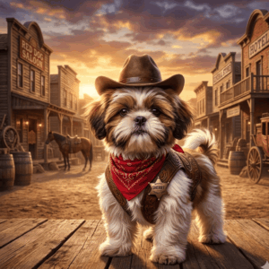 Movie Inspired Shih Tzu costumes -Wild Bunch (Cowboy) (1)