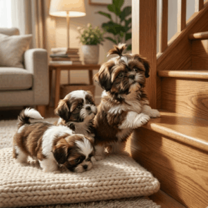 Shih Tzu Puppies’ Encounter the Stairs for the First Time! (2)