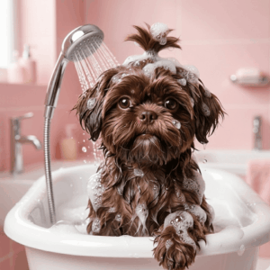 Shih Tzu – ZaiZai showering (1)