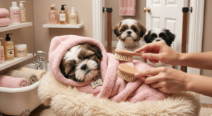 5-week-old Cali Enjoys Being Pampered After Her Bath (1)
