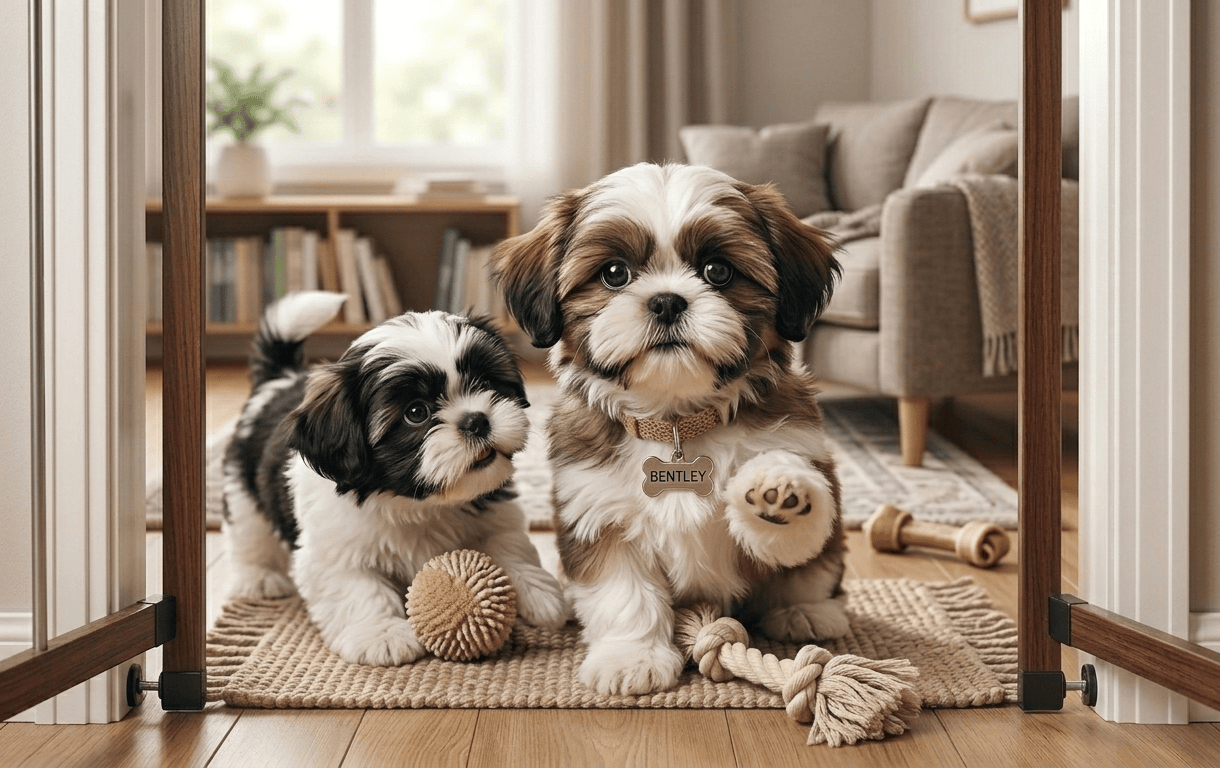 Bentley, a Playful Shih Tzu and His Sibling (1)
