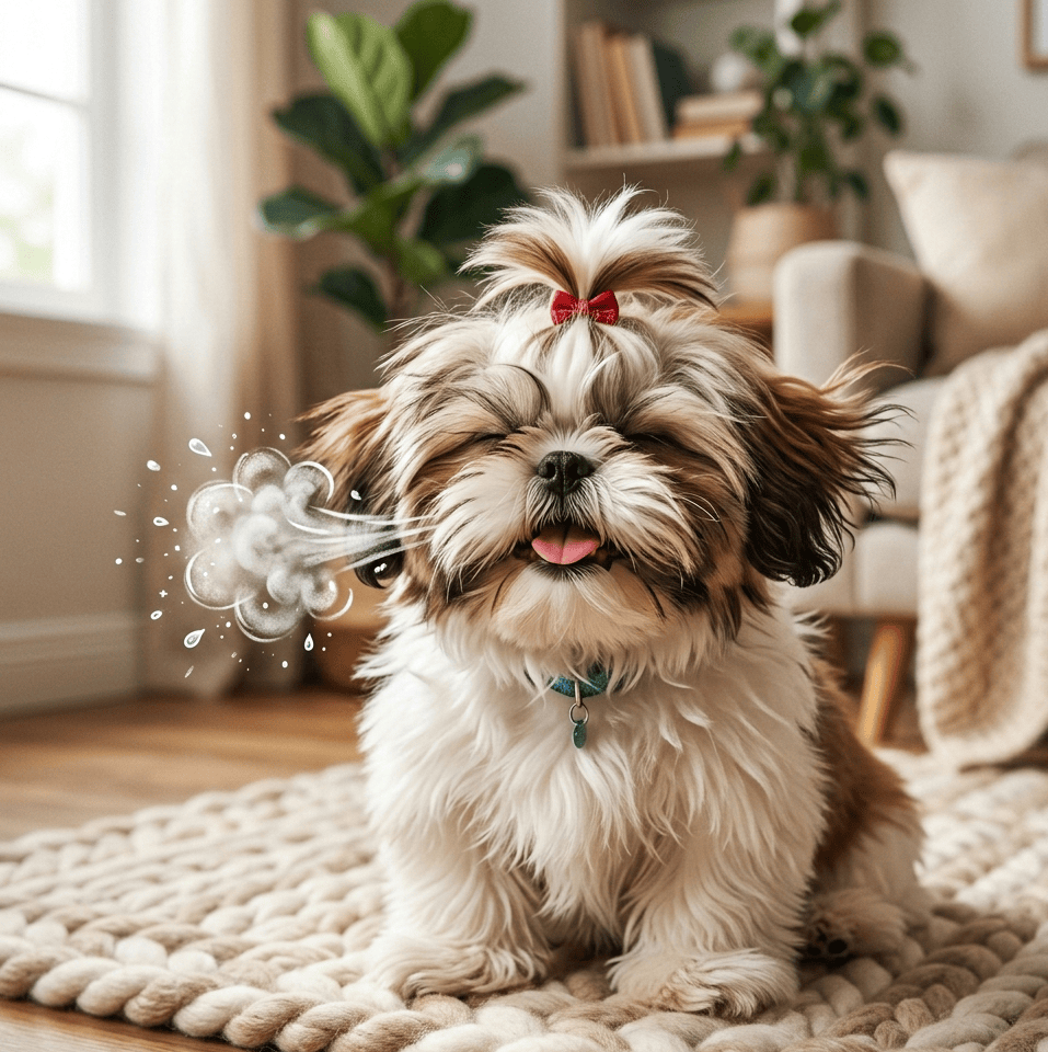 Cute Shih Tzu Sneezes on Command! (1)