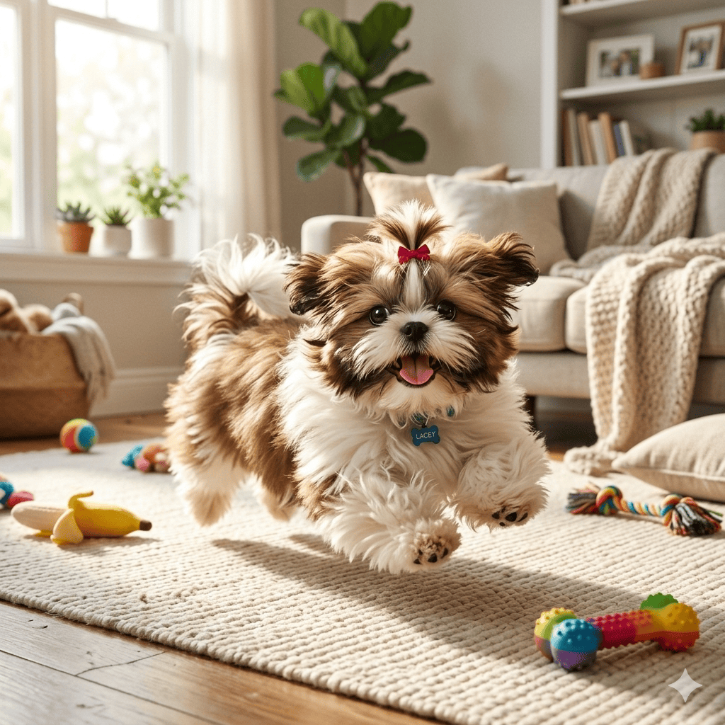 It's a zoomies kind of day with Lacey 💨😆 Silly Shih Tzu dog 🐾 (1)