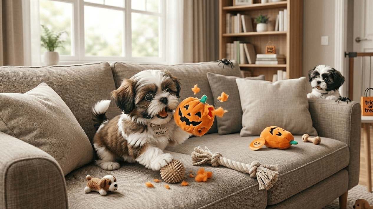 Lacey Goes Nuts Playing With Halloween Pumpkin Toy (1)